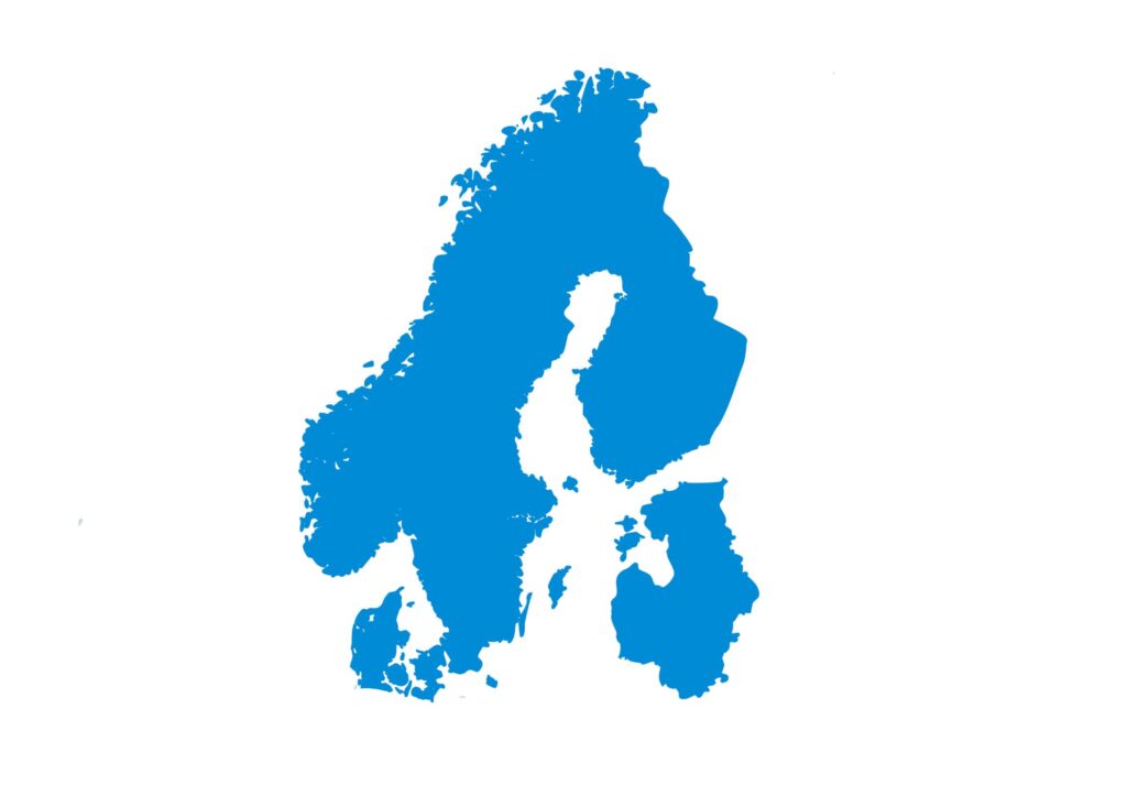 Suomen, Baltian ja Pohjoismaiden kartta